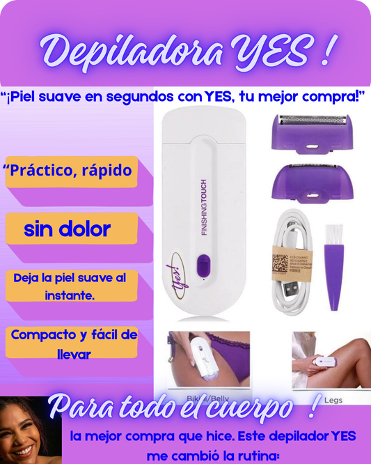Depiladora Yes Recargable Adios al vello al Instante